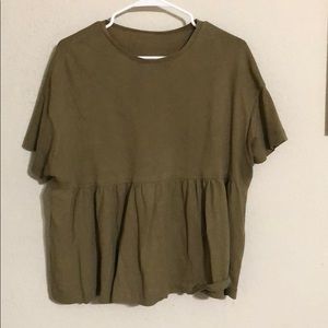 Olive loose shirt, XL